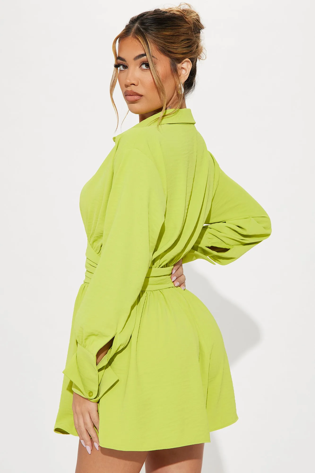 Close Enough To You Romper - Chartreuse sold by Fashion Nova product image thumbnail 3