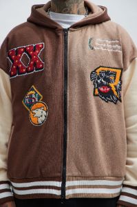 XX Varsity Zip Up Hoodie - Brown sold by Fashion Nova