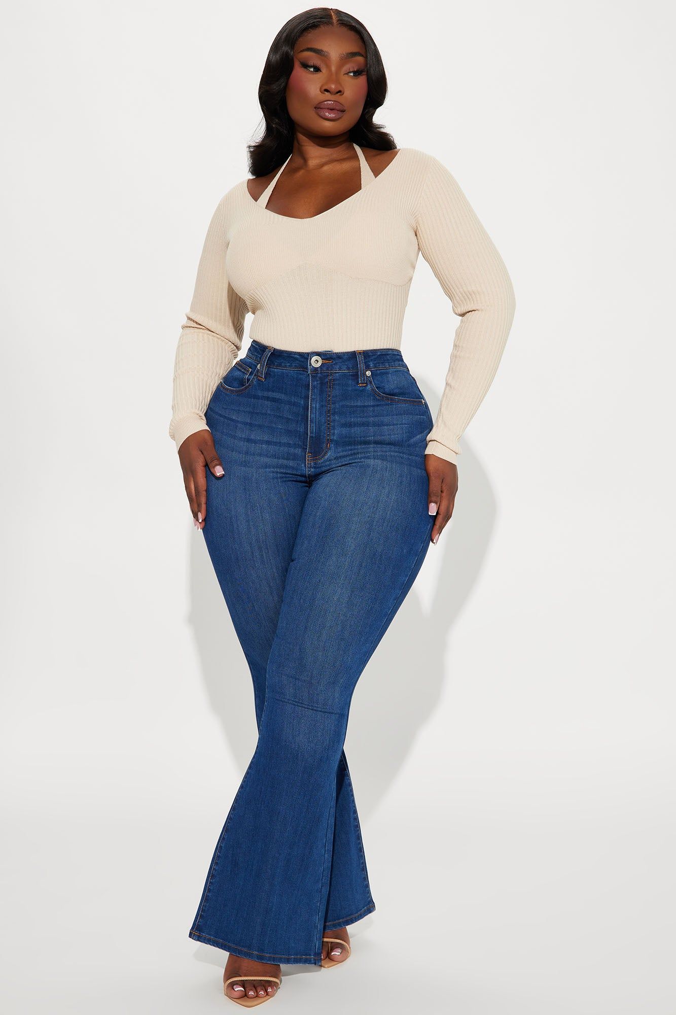 Corinna Ribbed Bodysuit - Cream sold by Fashion Nova product image thumbnail 6