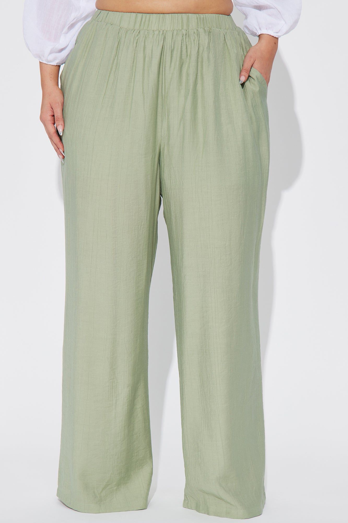 On Tropic Time Wide Leg Pant - Sage sold by Fashion Nova product image thumbnail 5