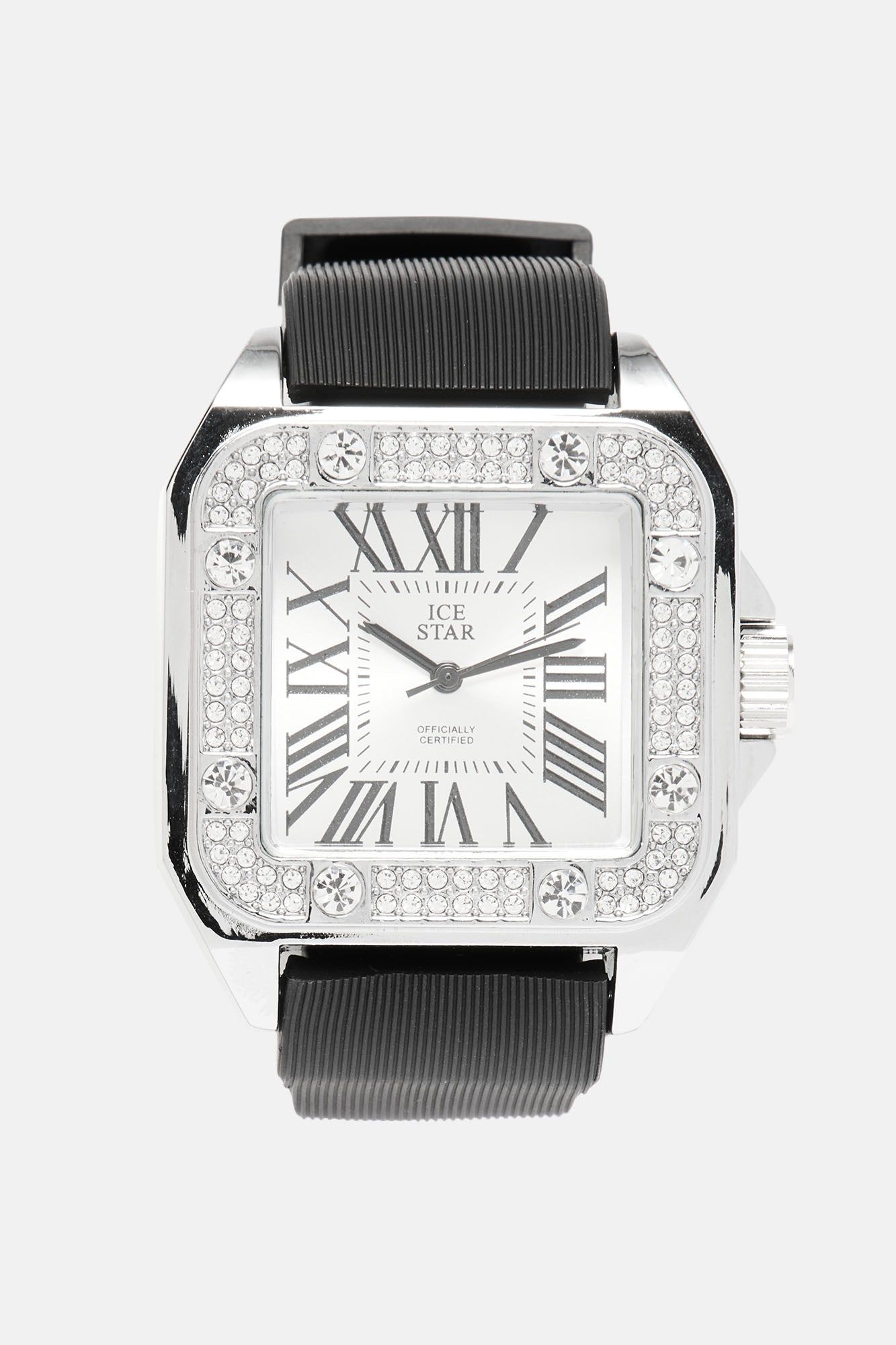 Time To Go Iced Watch - Silver/Black sold by Fashion Nova product image thumbnail 3