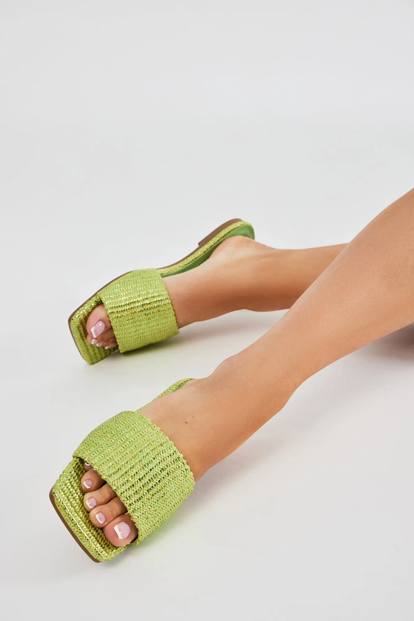 Always Good Vibes Sandals - Green sold by Fashion Nova