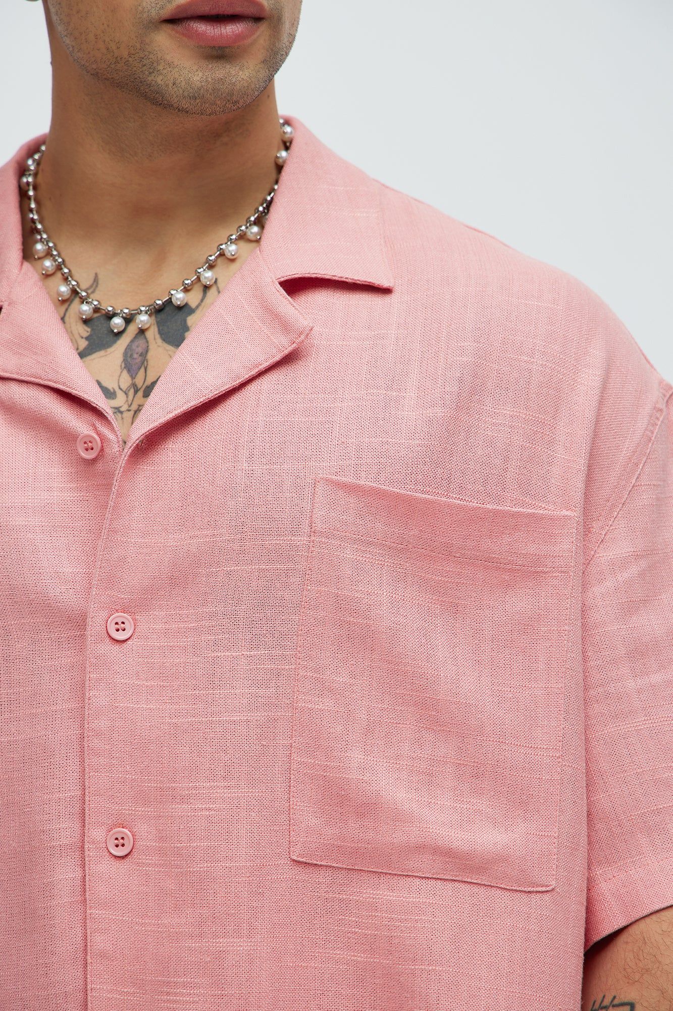 Silas Linen Shirt - Mauve sold by Fashion Nova product image thumbnail 2