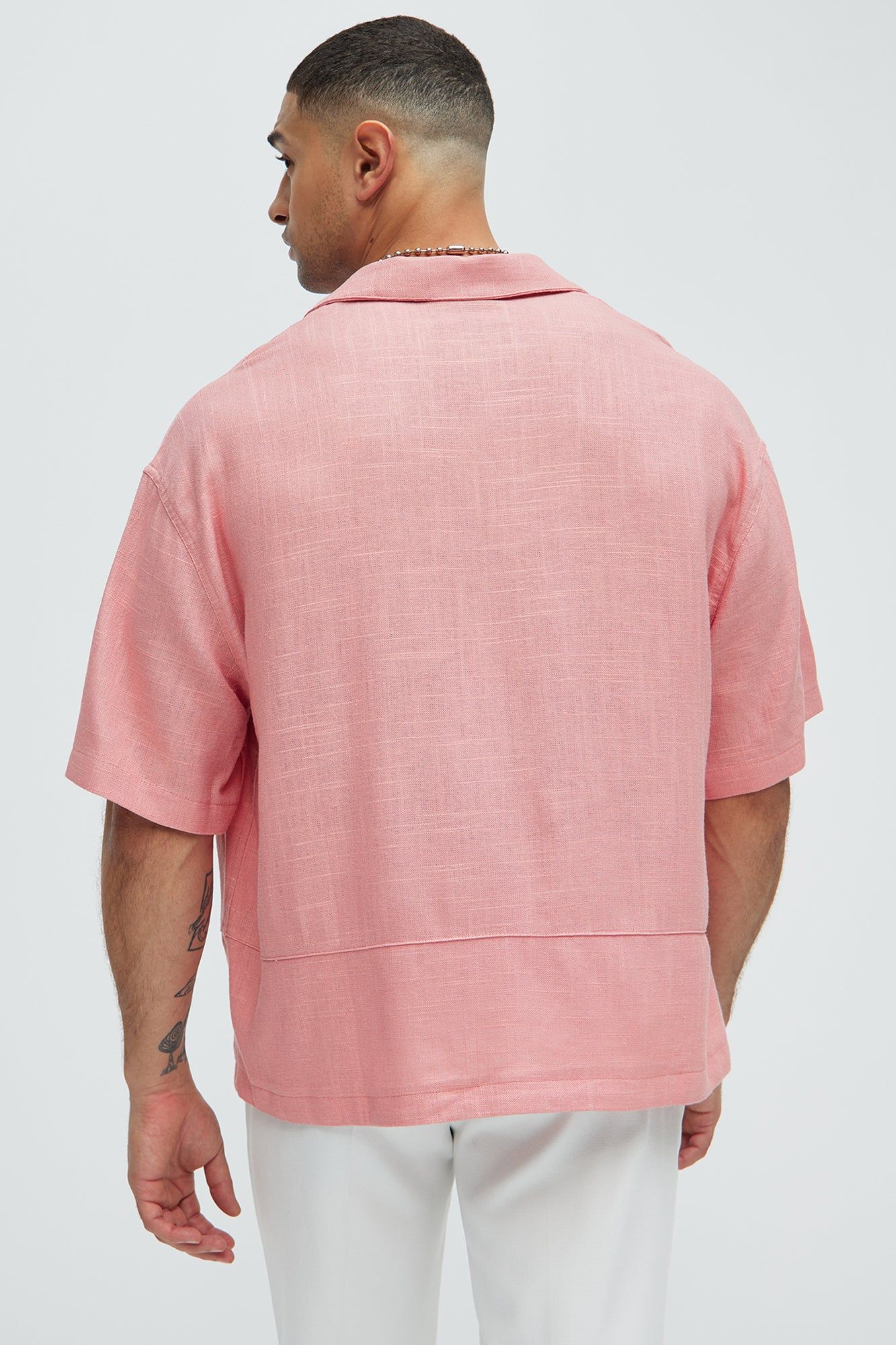 Silas Linen Shirt - Mauve sold by Fashion Nova product image thumbnail 4