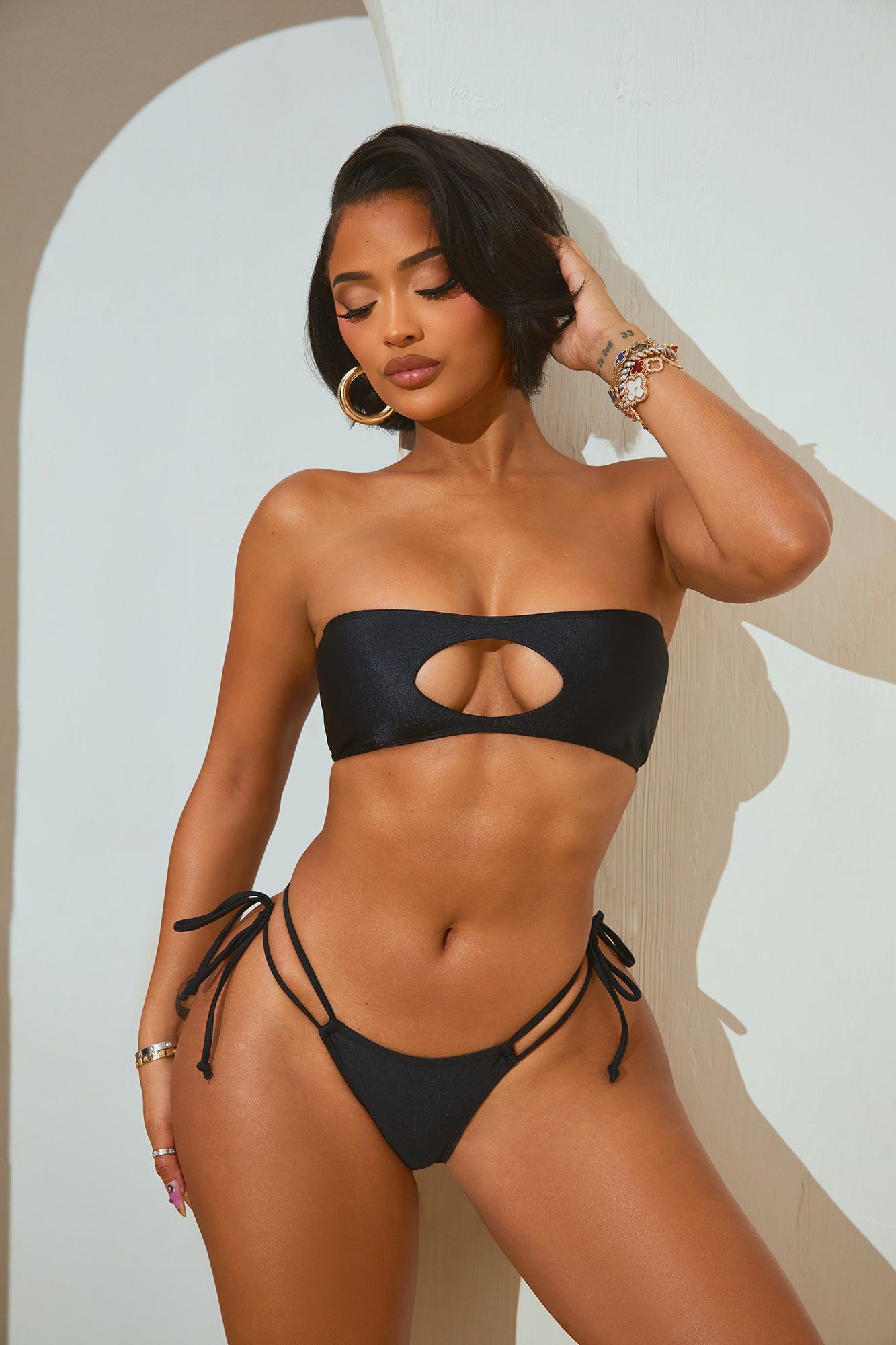 Hot Girl Summer Cutout 2 Piece Bikini - Black sold by Fashion Nova
