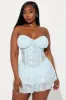 Sweet Pea Lace Micro Mini Dress - Light Blue sold by Fashion Nova