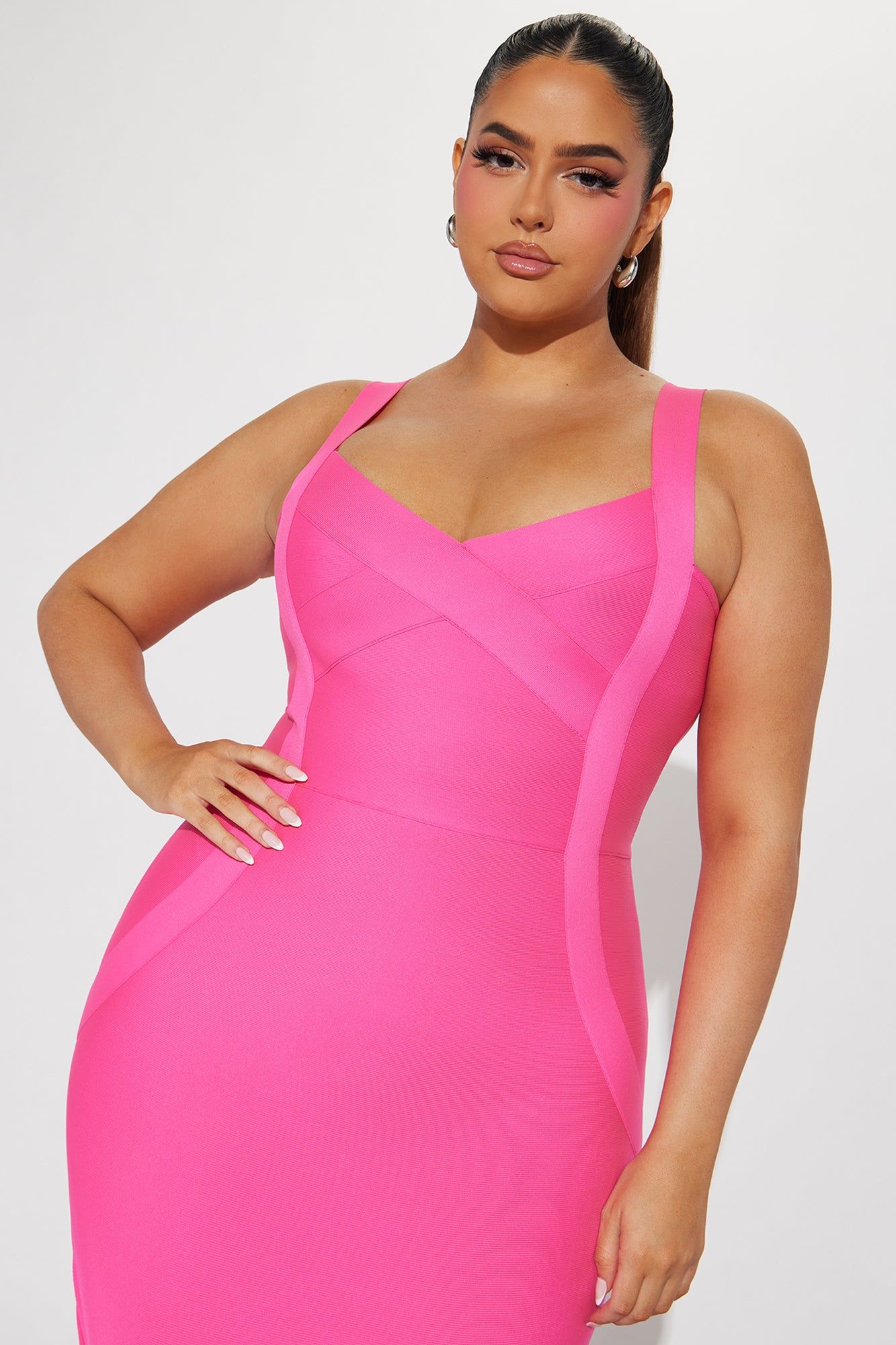 Elise Bandage Midi Dress - Hot Pink sold by Fashion Nova product image thumbnail 5