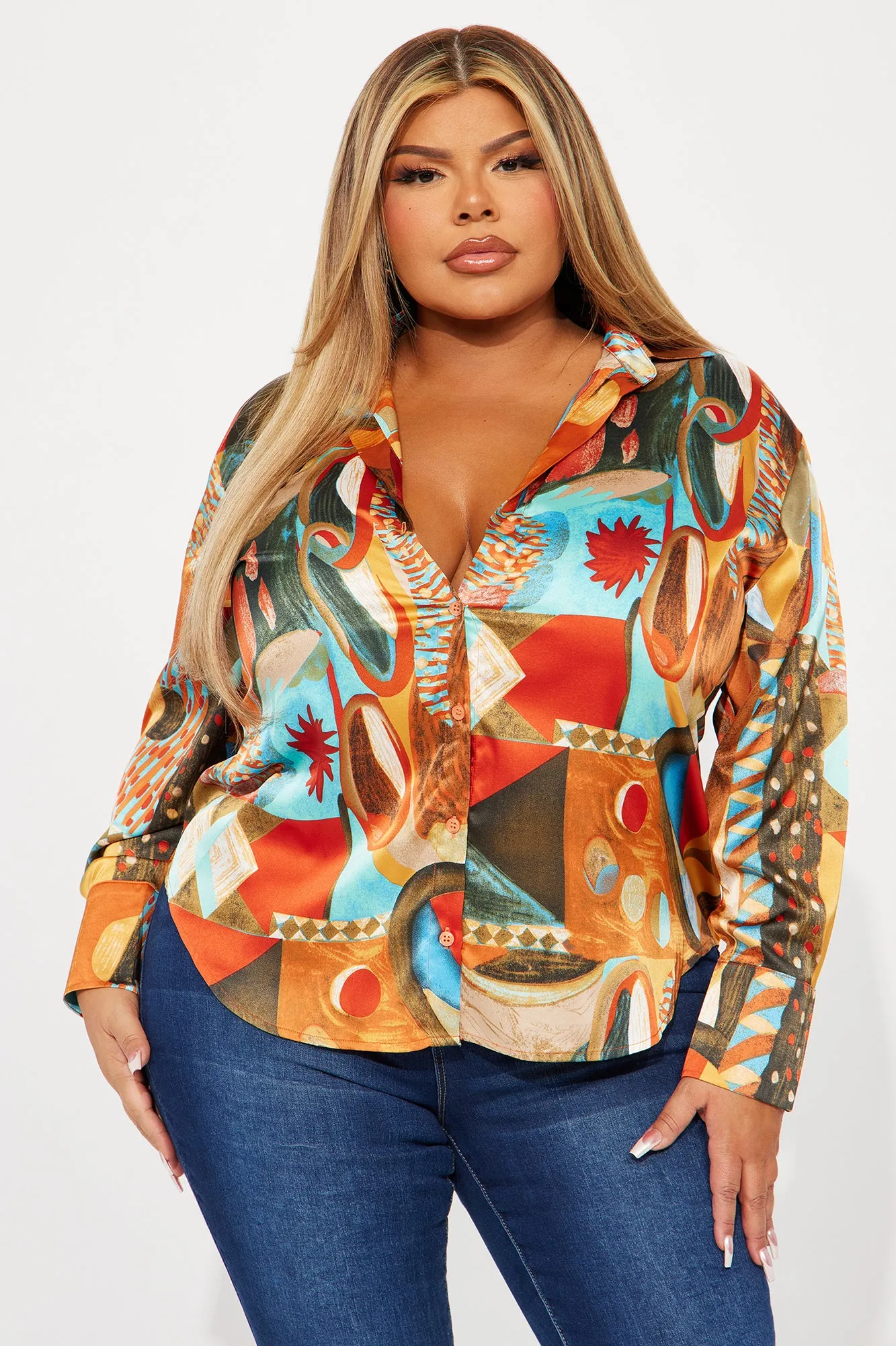 Miami Sunsets Shirt - Orange/combo sold by Fashion Nova product image thumbnail 4