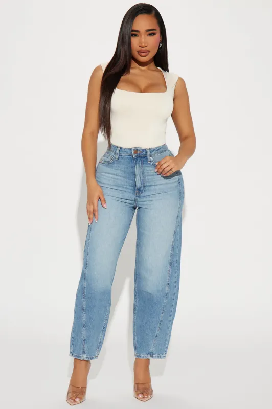 Double Life Tapered Jeans - Light Wash sold by Fashion Nova