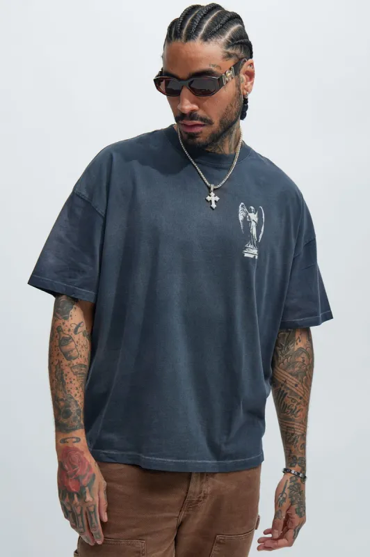 Sense Of Compassion Oversize Short Sleeve Tee - Black sold by Fashion Nova