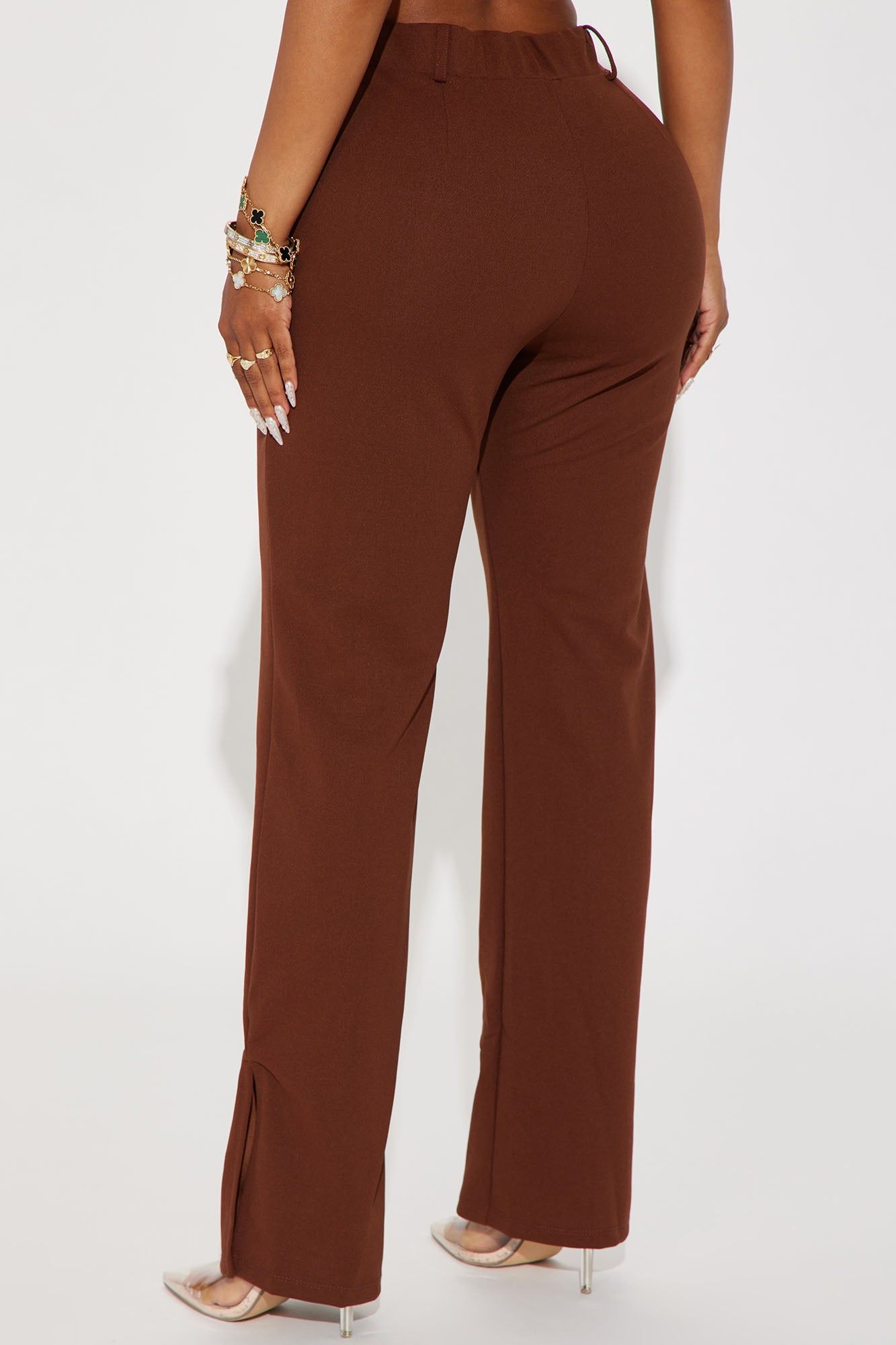 Presley Flare Leg Trouser - Brown sold by Fashion Nova product image thumbnail 3