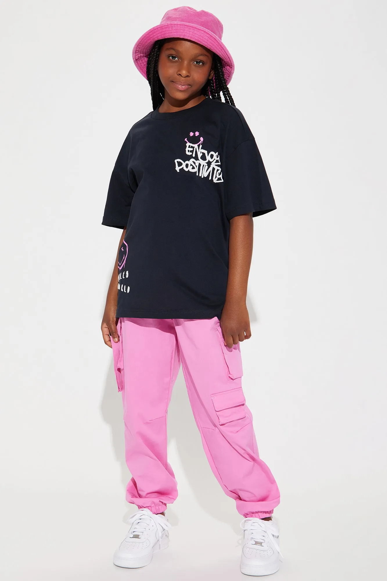 Mini Positive Seeker Graphic Tee - Black sold by Fashion Nova