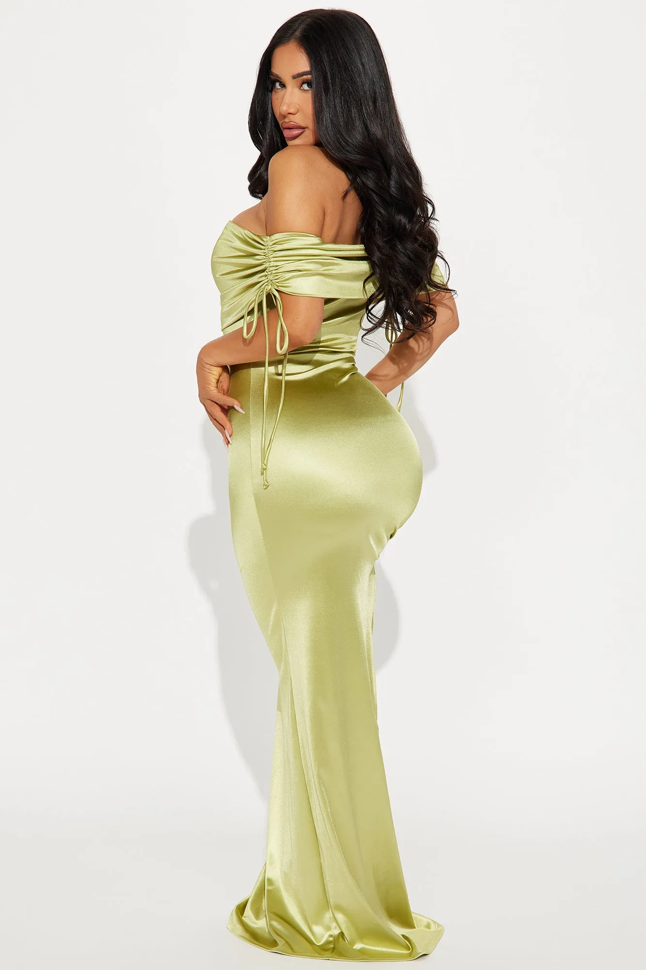 Kiara Off Shoulder Gown - Lime sold by Fashion Nova product image thumbnail 3