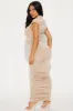 Sofie Ruched Maxi Dress - Sand sold by Fashion Nova