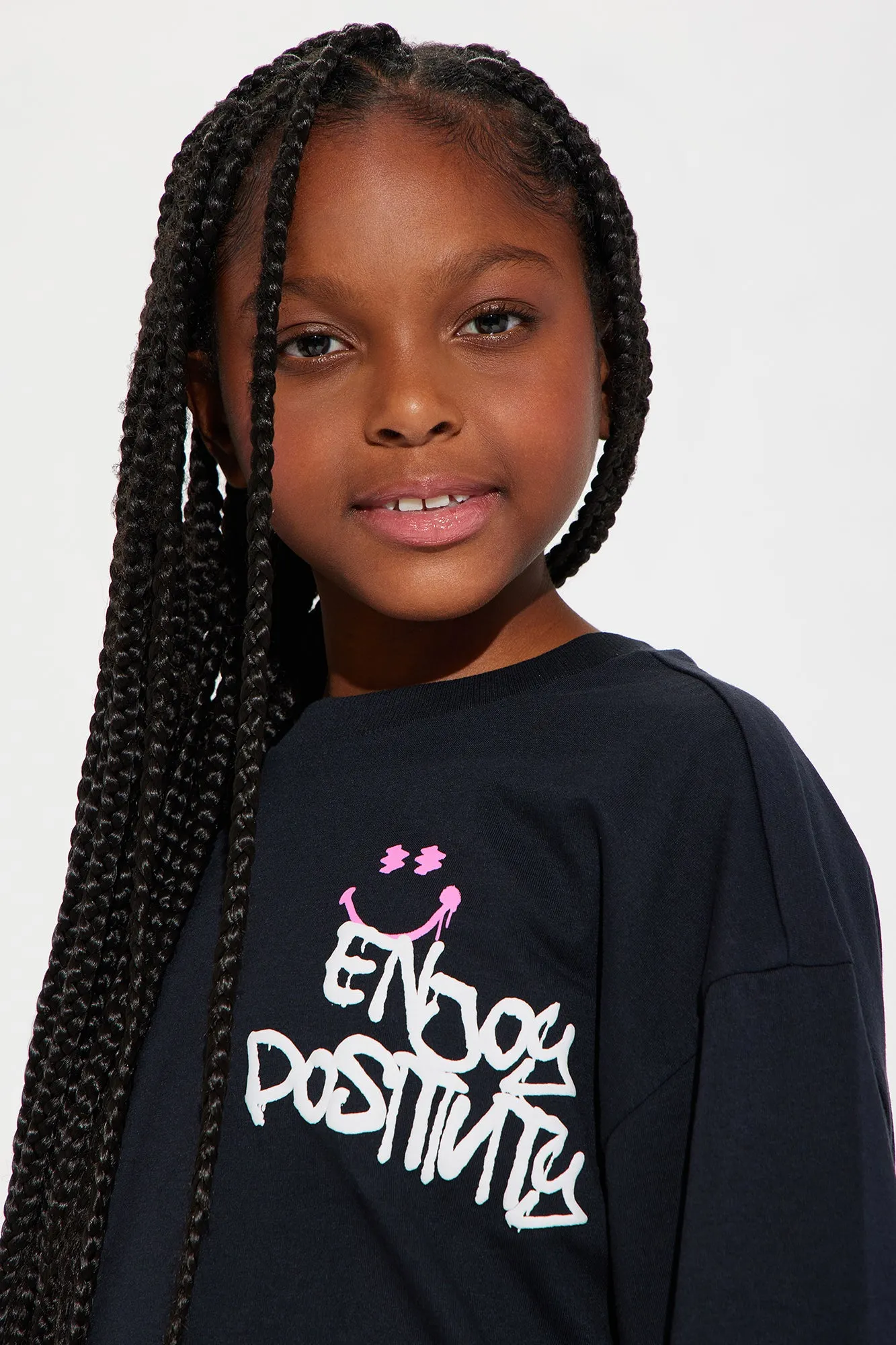 Mini Positive Seeker Graphic Tee - Black sold by Fashion Nova product image thumbnail 3