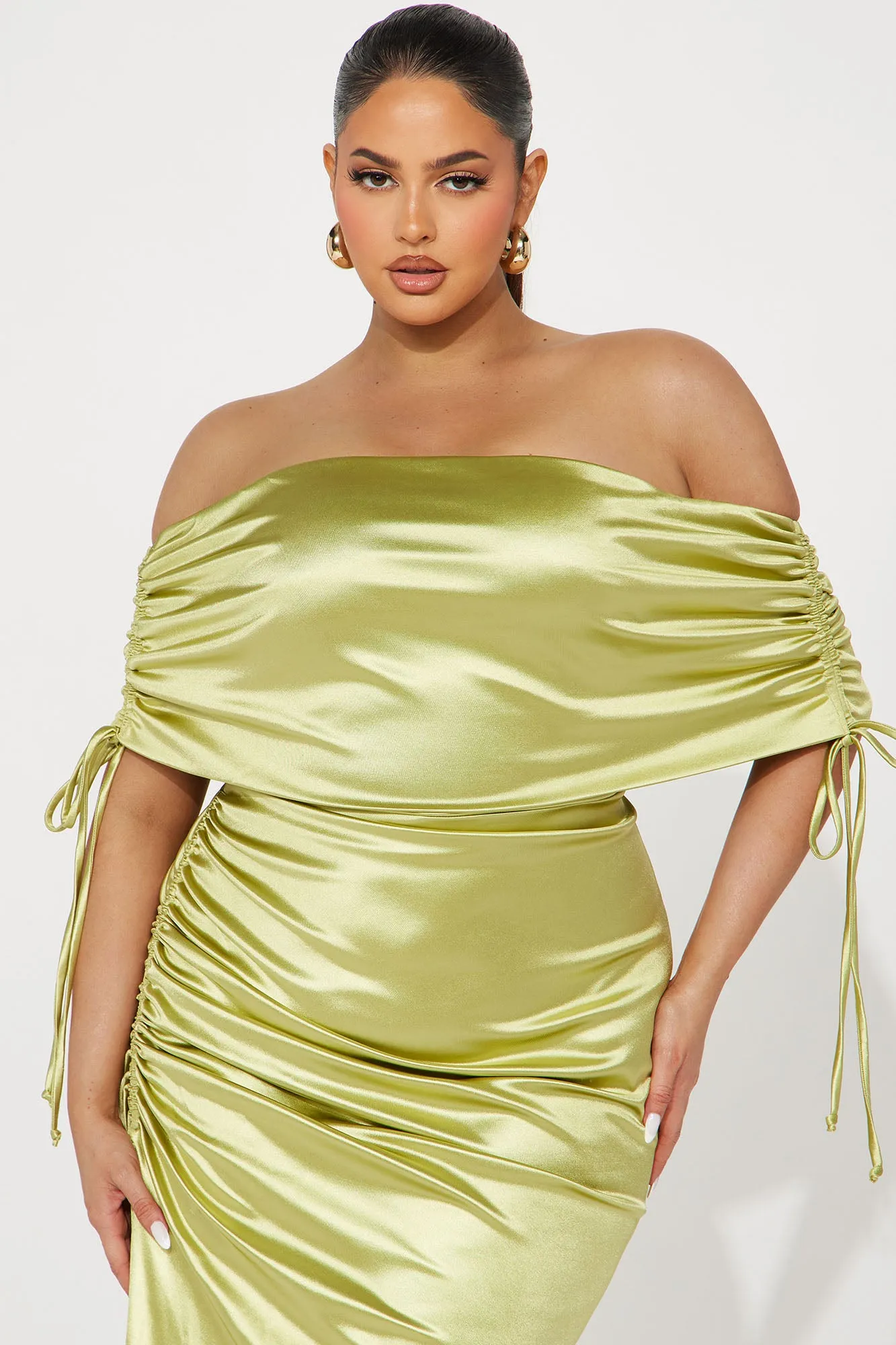 Kiara Off Shoulder Gown - Lime sold by Fashion Nova product image thumbnail 5