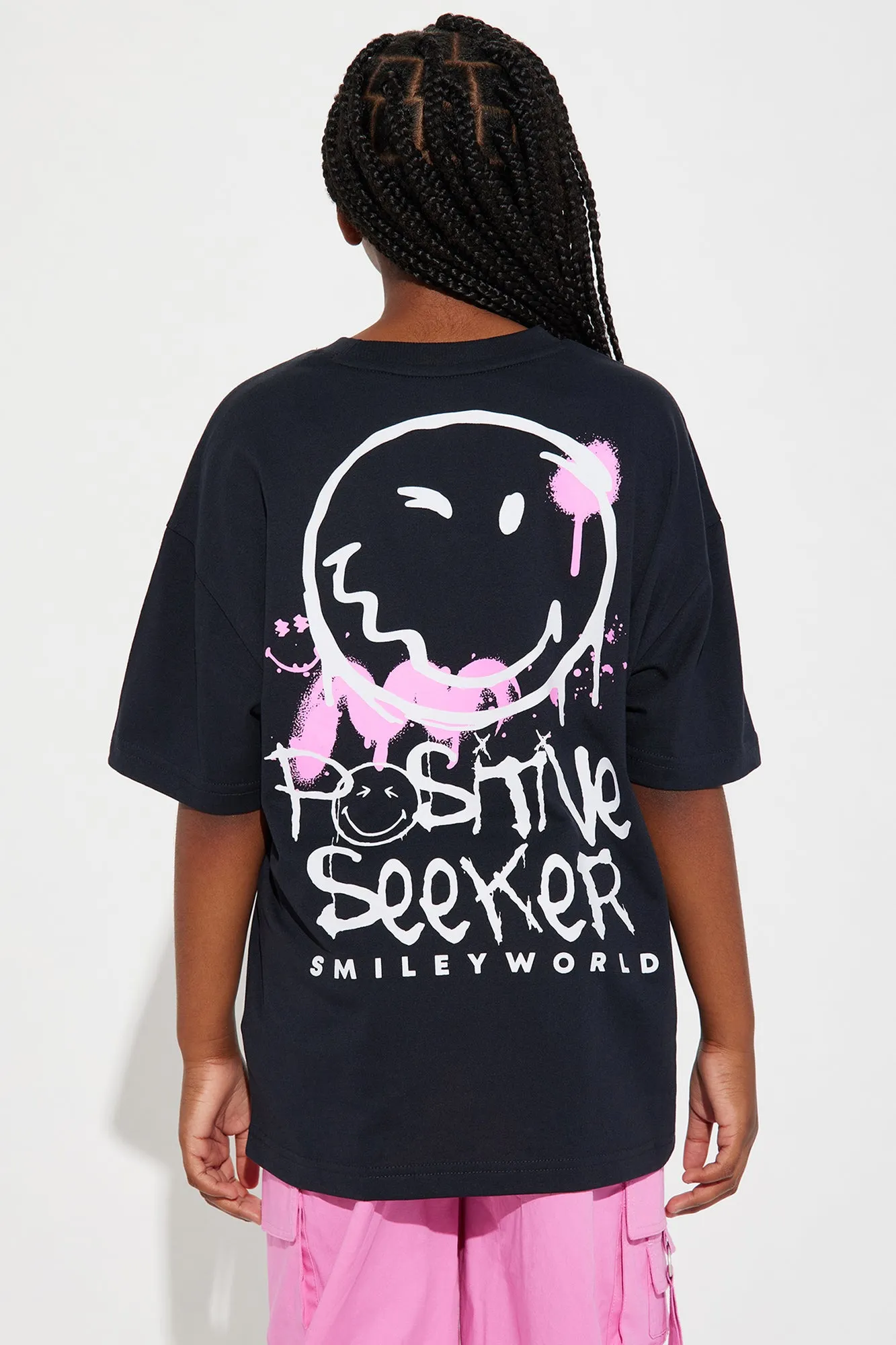 Mini Positive Seeker Graphic Tee - Black sold by Fashion Nova product image thumbnail 4
