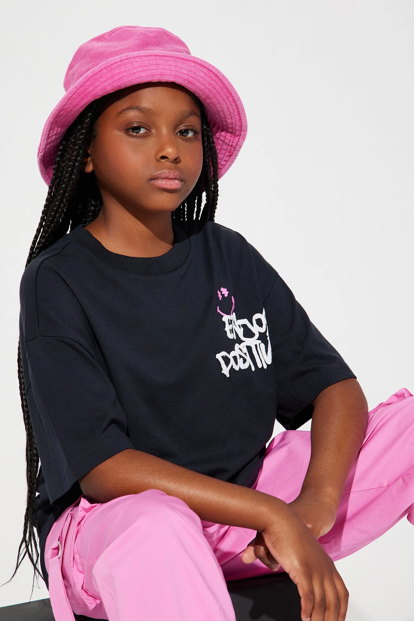 Mini Positive Seeker Graphic Tee - Black sold by Fashion Nova product image thumbnail 2