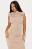 Sofie Ruched Maxi Dress - Sand sold by Fashion Nova