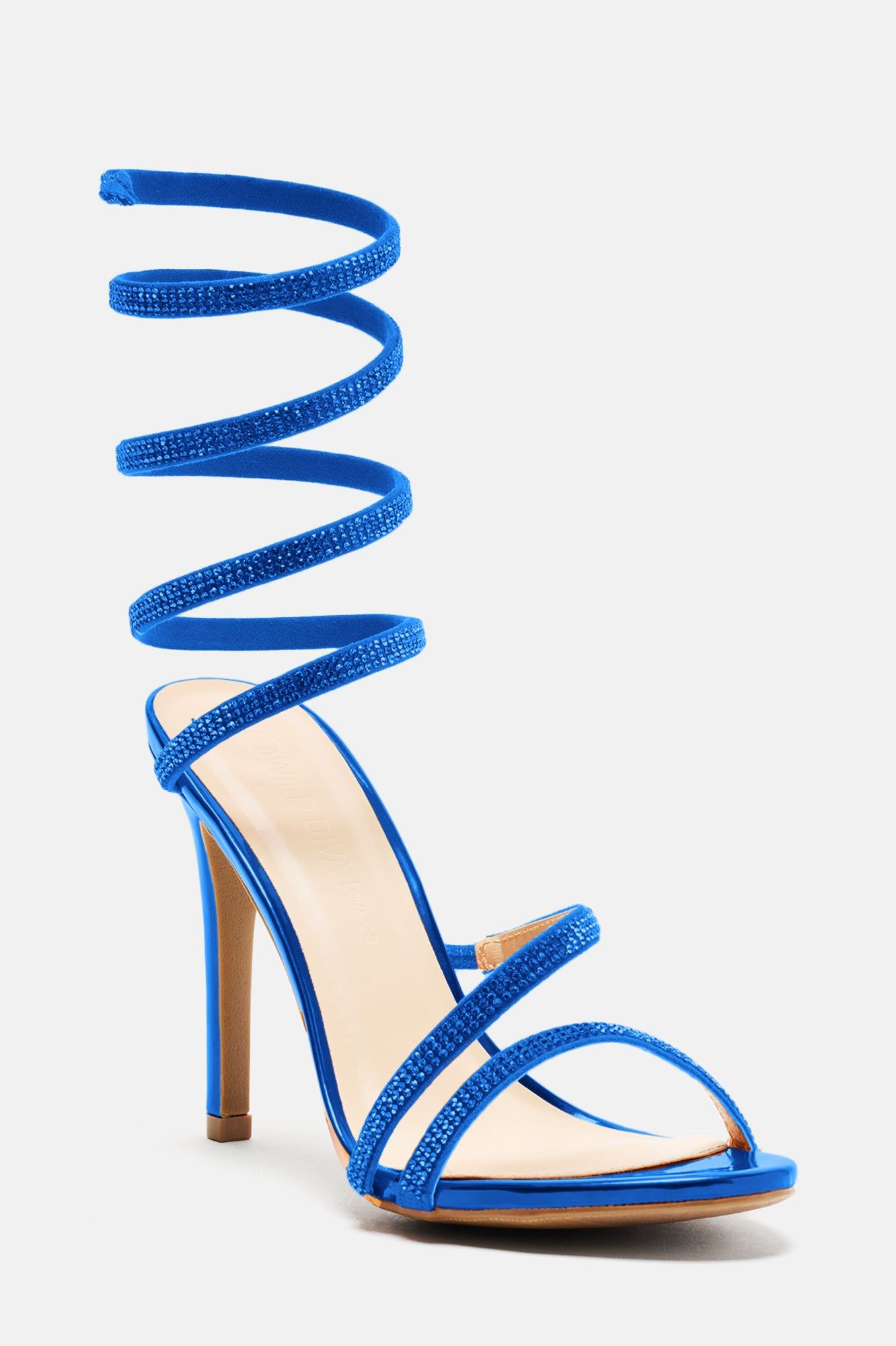 Need To Know Wrap Up Heeled Sandals - Blue sold by Fashion Nova product image thumbnail 3