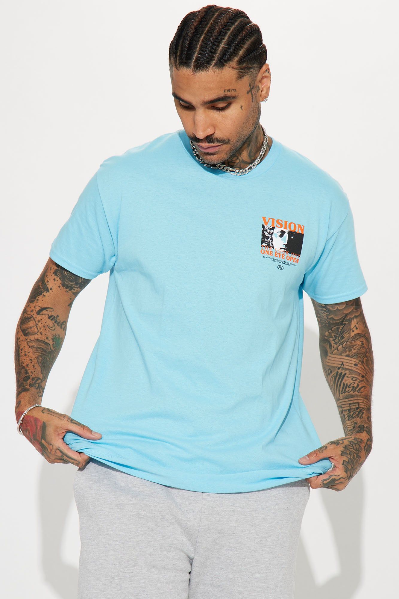 The Look Out Short Sleeve Tee - Blue sold by Fashion Nova product image thumbnail 3