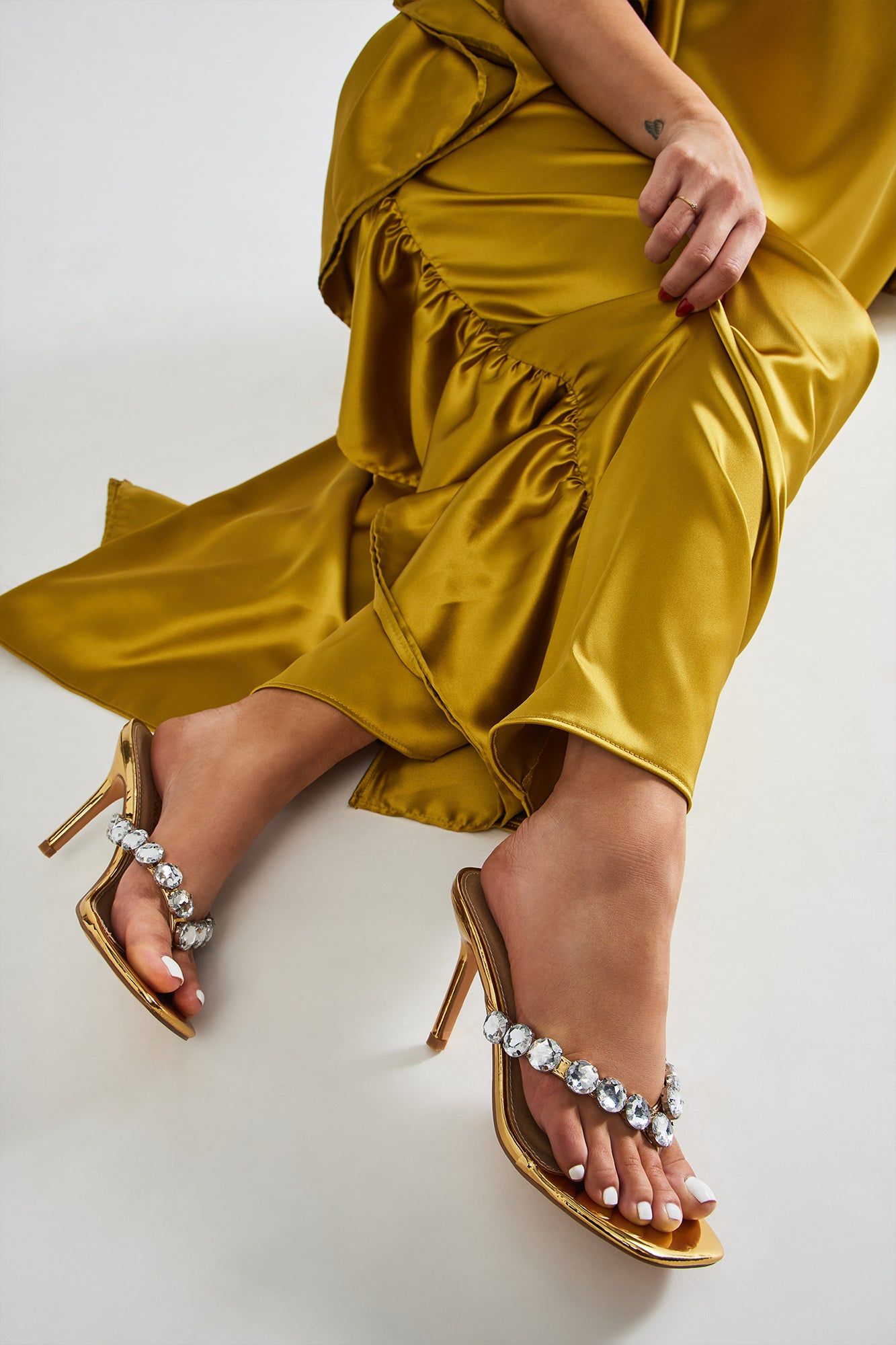 Princess Treatment Heeled Mules - Gold sold by Fashion Nova product image thumbnail 3