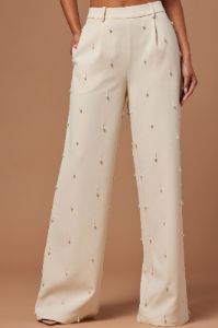 Rayah Embellished Pant - Champagne sold by Fashion Nova