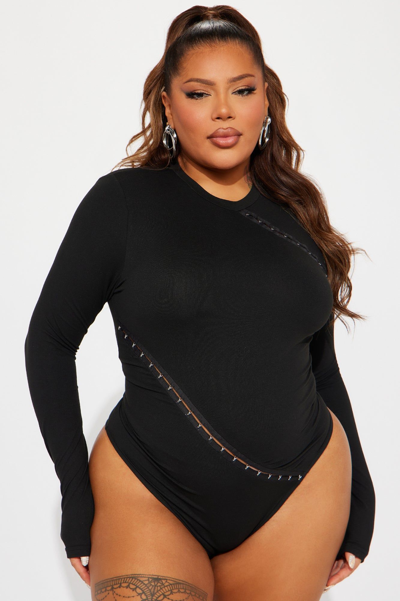 Got You Hooked Long Sleeve Bodysuit - Black sold by Fashion Nova product image thumbnail 5