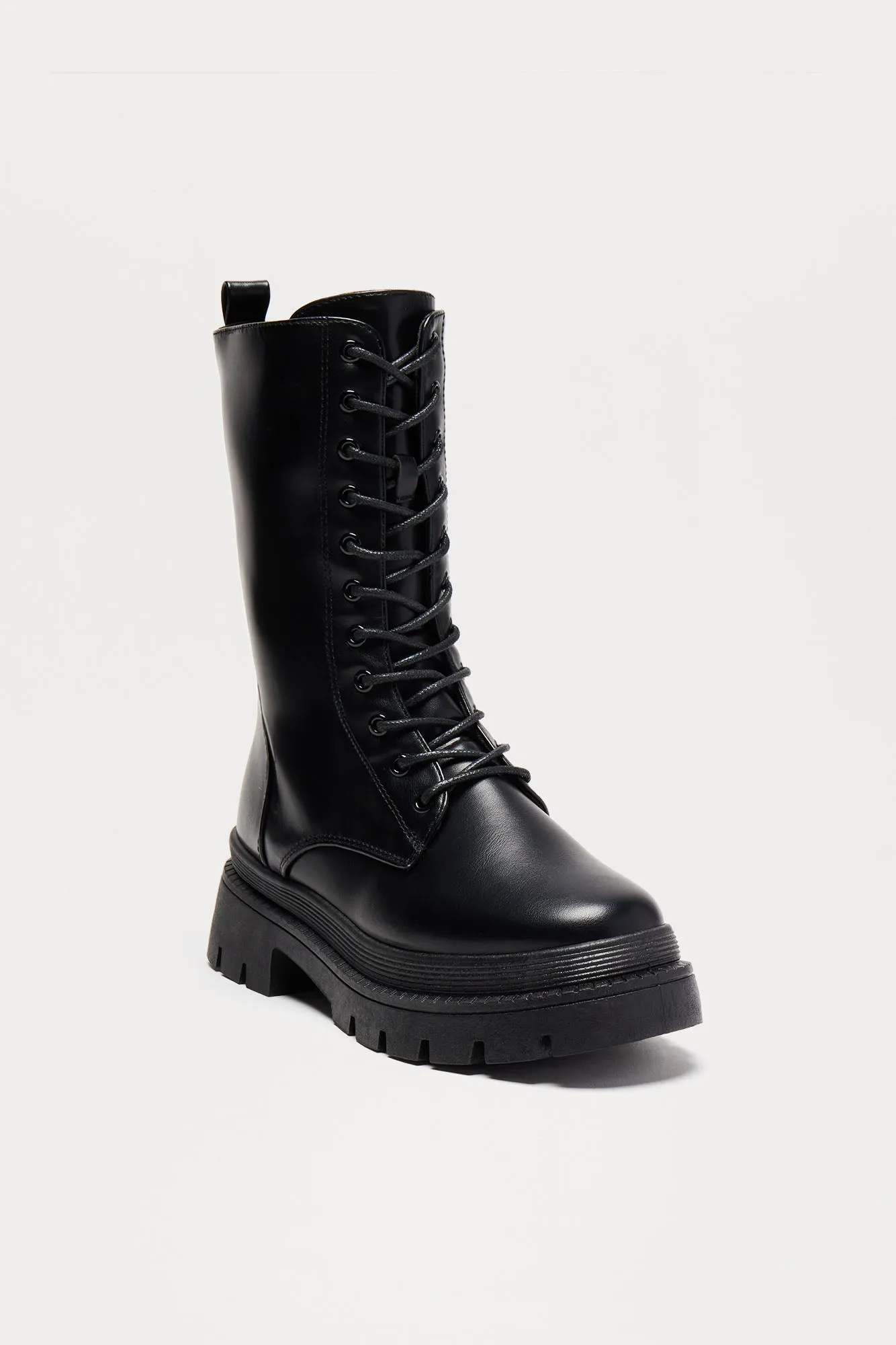 Vail Lace Up Combat Boots - Black sold by Fashion Nova product image thumbnail 3