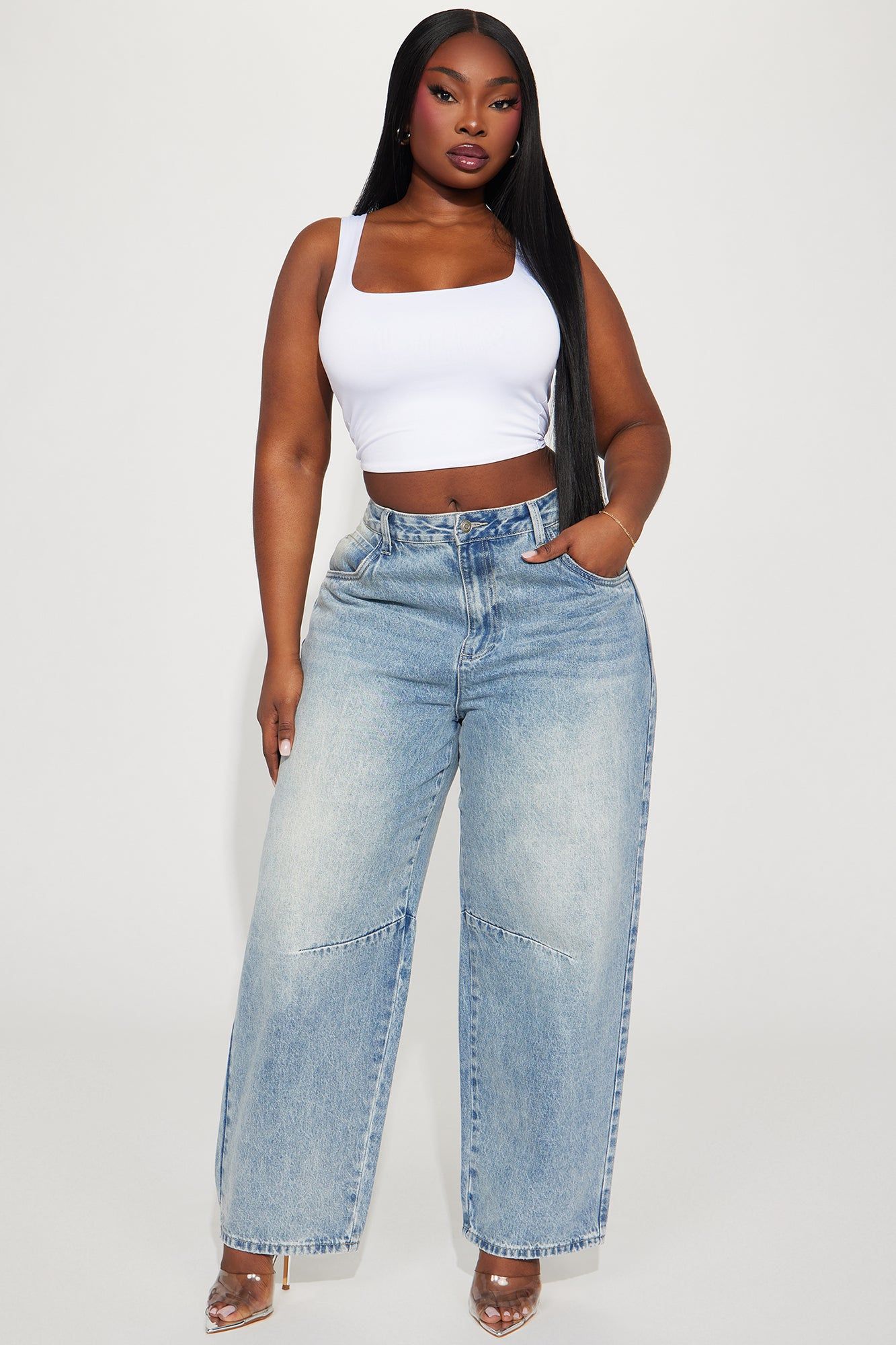 Cant Let Go Baggy Jeans - Medium Wash sold by Fashion Nova product image thumbnail 4