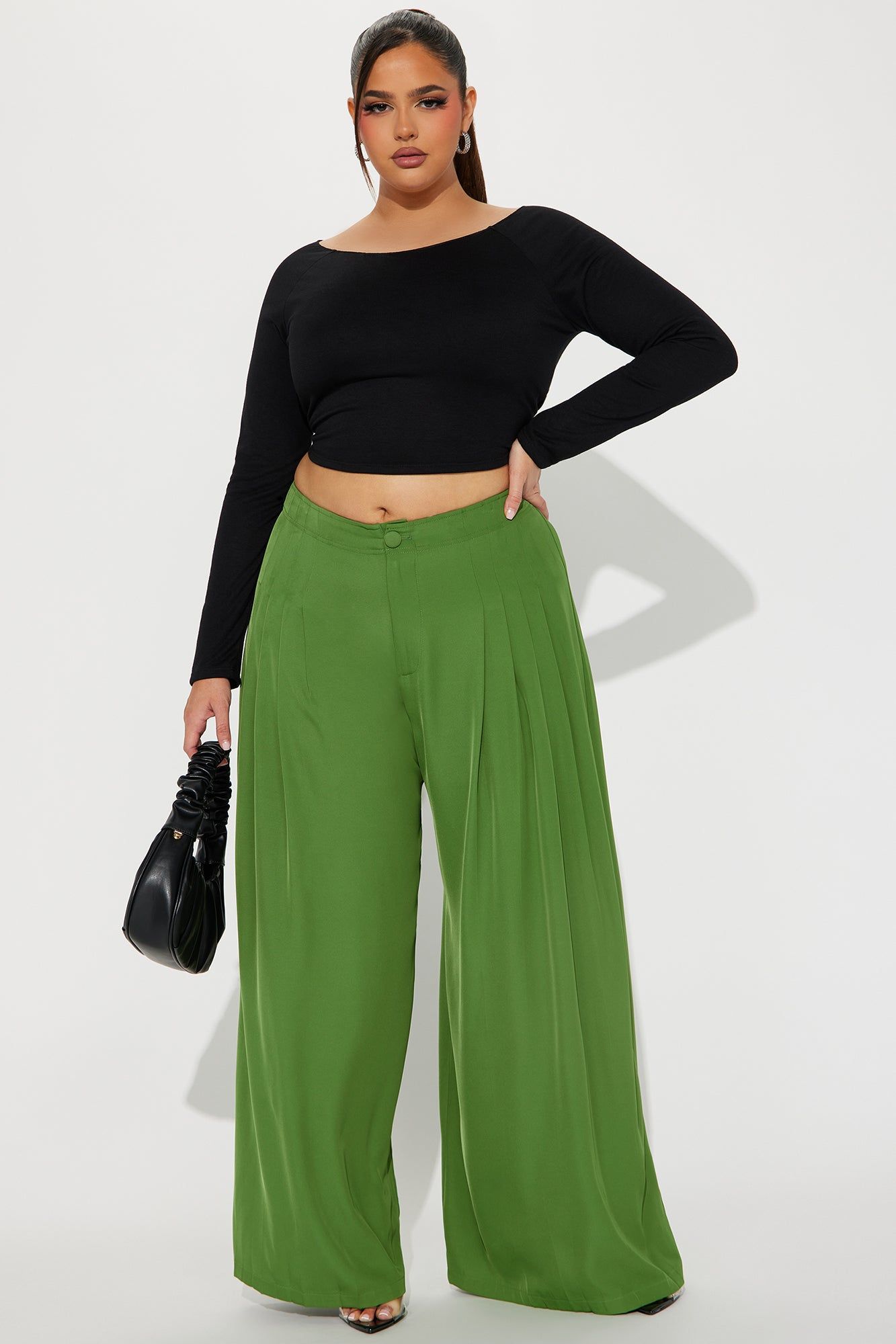 Got That Feeling Pleated Trouser - Green sold by Fashion Nova product image thumbnail 4