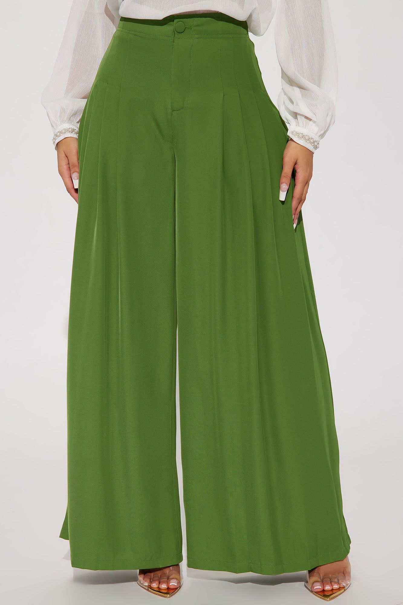Got That Feeling Pleated Trouser - Green sold by Fashion Nova product image thumbnail 2