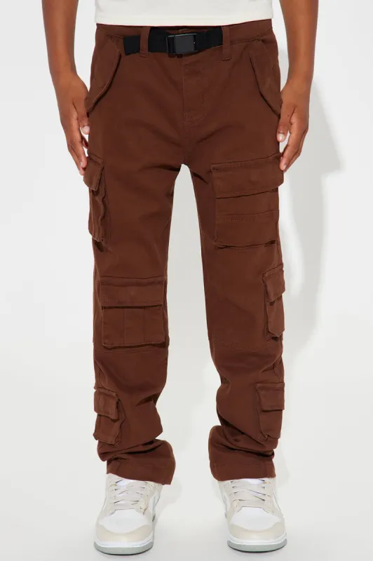 Mini We Grateful Slim Cargo Pants - Brown sold by Fashion Nova