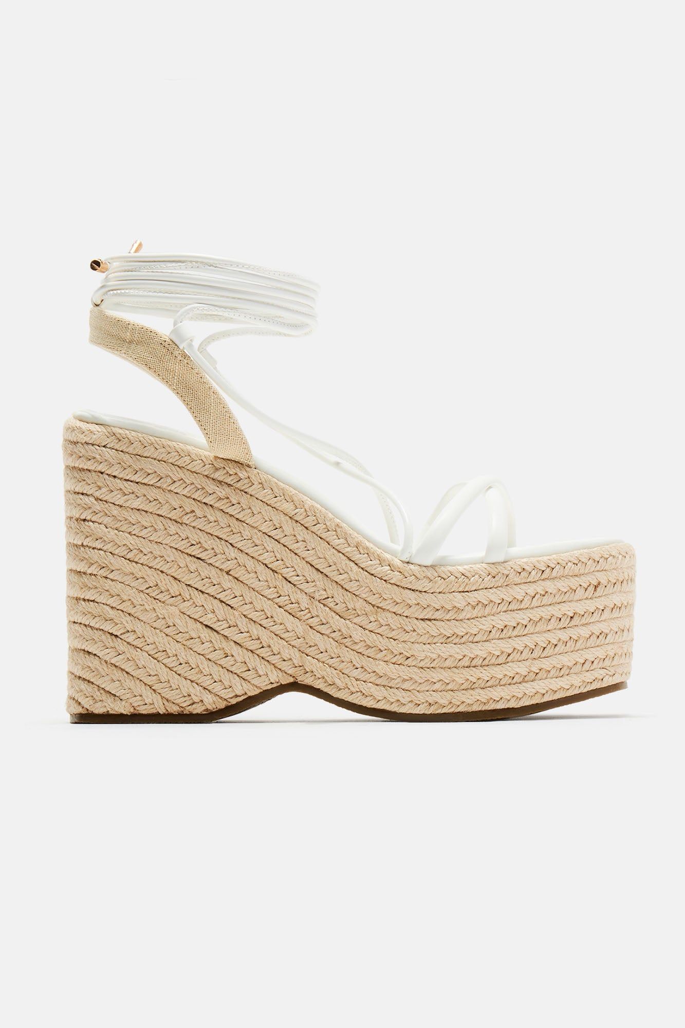 Play It Your Way Wedges - White sold by Fashion Nova product image thumbnail 4