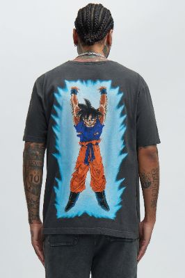 Dragon Ball Z Goku Spirit Bomb Oversized Short Sleeve Tee - Black sold by Fashion Nova