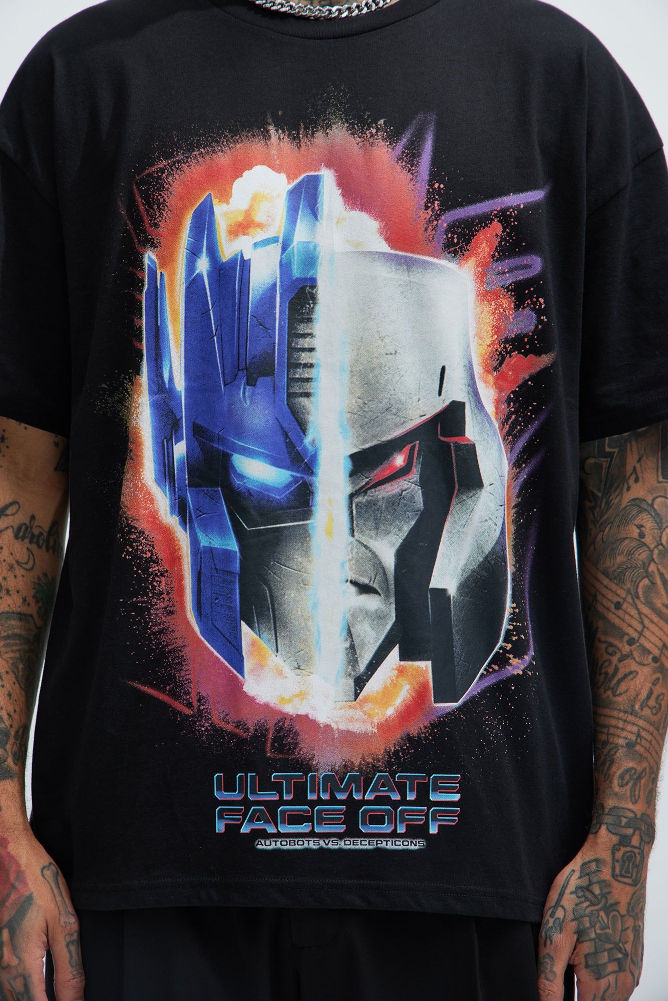 Transformers Ultimate Face Off Oversized Short Sleeve Tee - Black sold by Fashion Nova product image thumbnail 3
