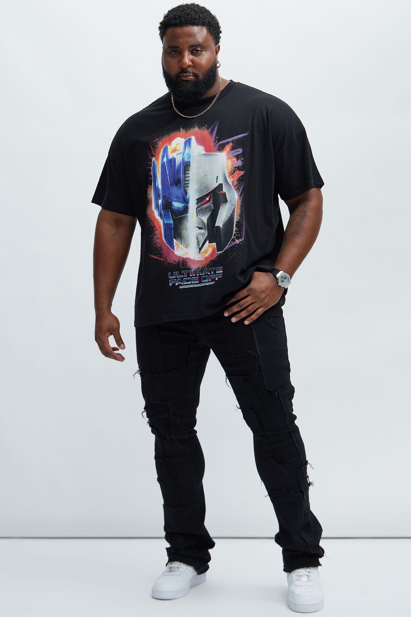 Transformers Ultimate Face Off Oversized Short Sleeve Tee - Black sold by Fashion Nova product image thumbnail 5