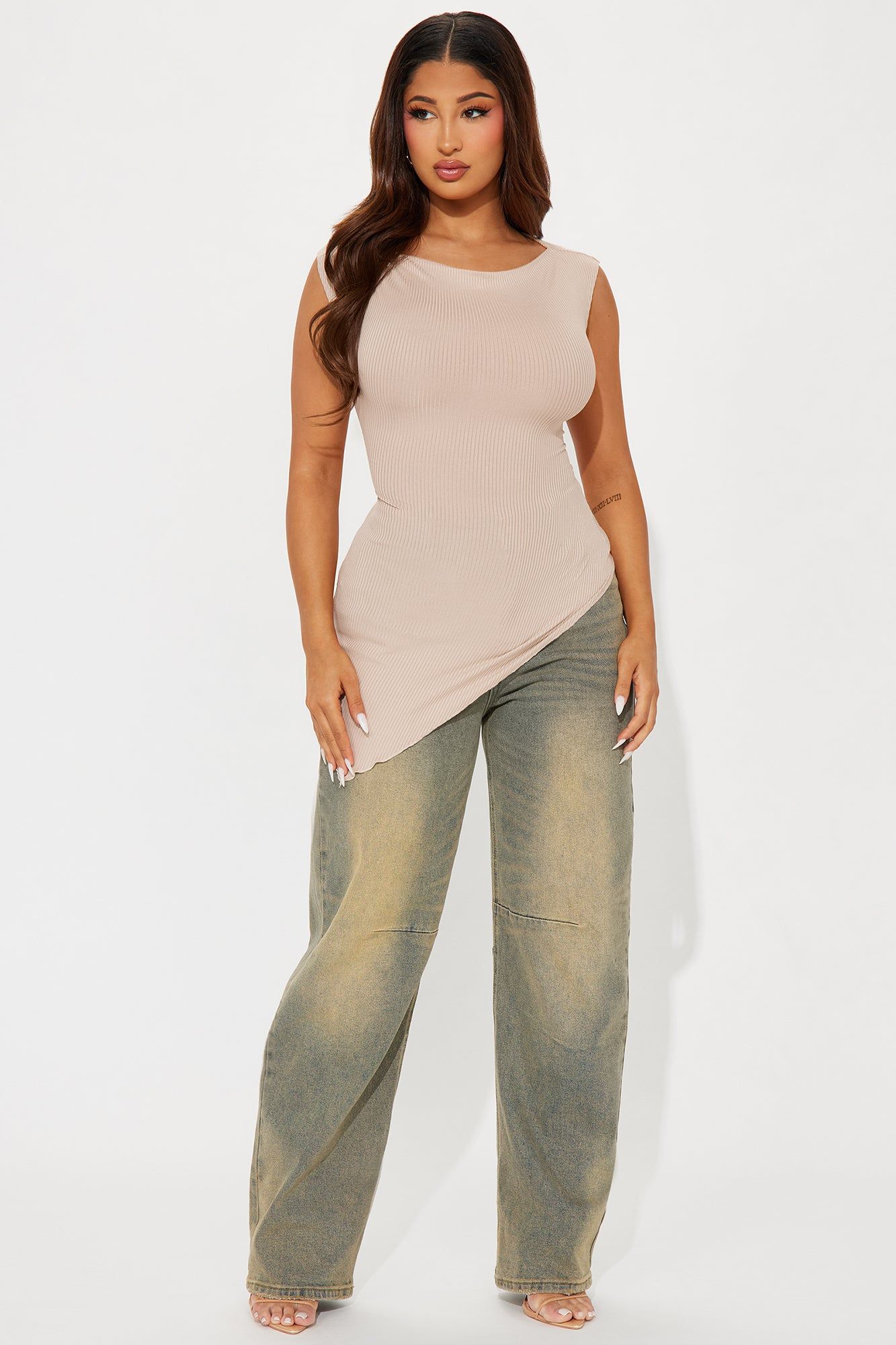 Ava One Shoulder Top - Taupe sold by Fashion Nova product image thumbnail 2