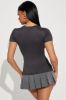 Aria Crew Neck Tee - Charcoal sold by Fashion Nova