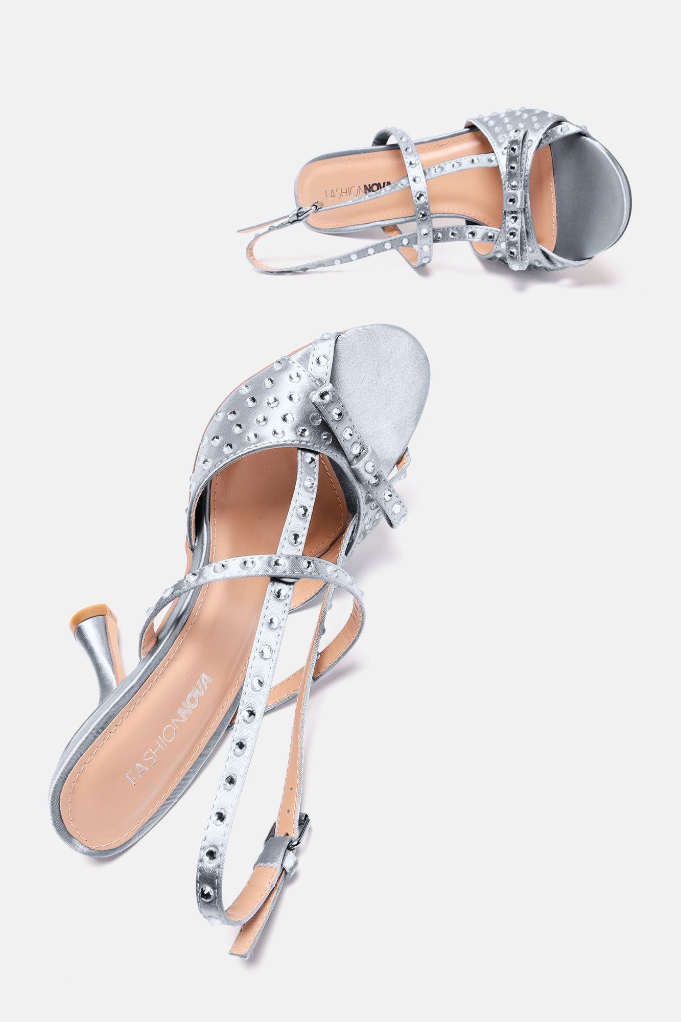 Keep Me Near Slingback Heeled Sandals - Silver sold by Fashion Nova product image thumbnail 4