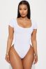 Tatiana Scoop Neck Bodysuit - White sold by Fashion Nova