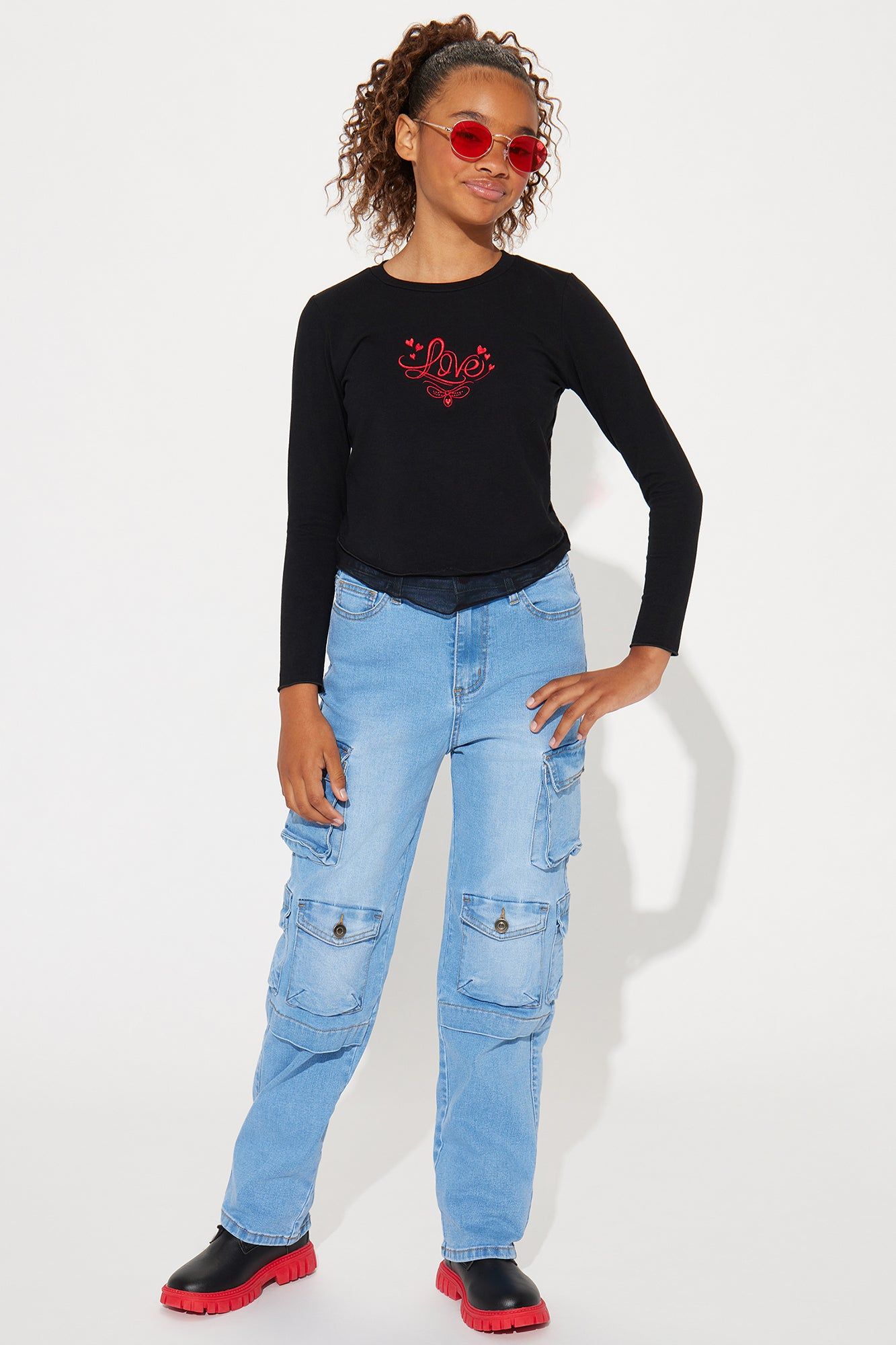 Mini Meshing With Love Long Sleeve Tee - Black sold by Fashion Nova product image thumbnail 2