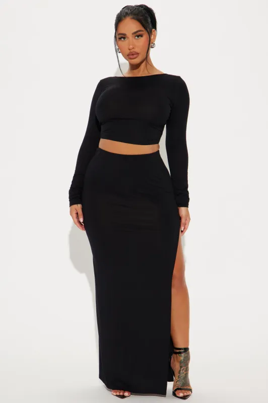 Valeria Skirt Set - Black sold by Fashion Nova