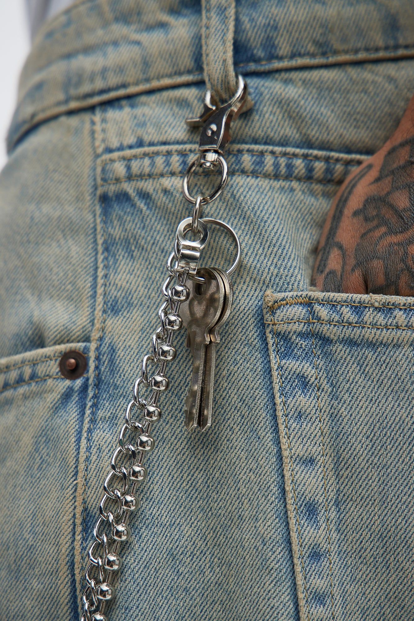 Keep The Keys Layered Pant Chain - Silver sold by Fashion Nova product image thumbnail 3