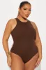 Model Attitude Racerback Bodysuit - Chocolate sold by Fashion Nova