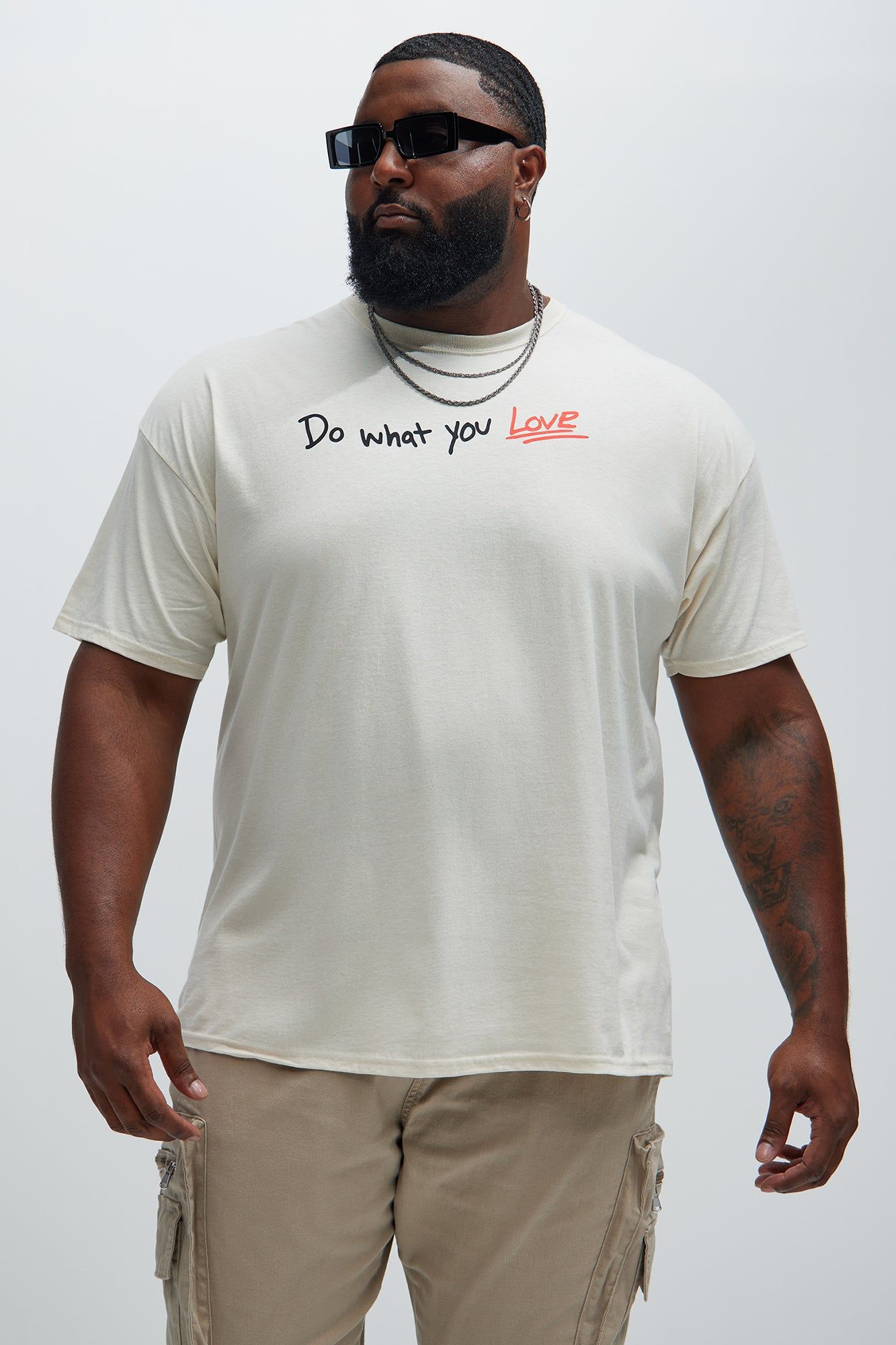Do What You Love Short Sleeve Tee - Cream sold by Fashion Nova product image thumbnail 5