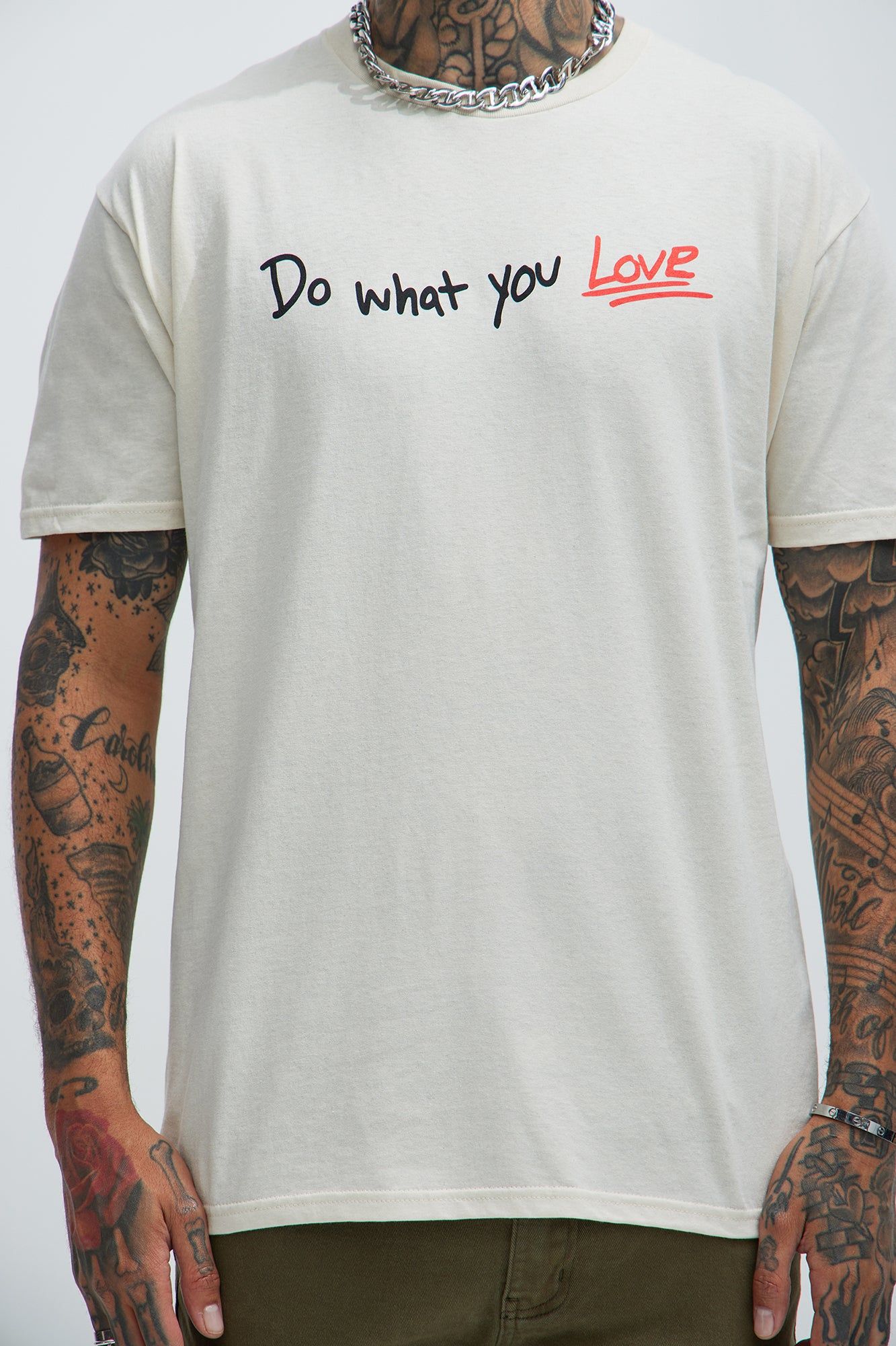 Do What You Love Short Sleeve Tee - Cream sold by Fashion Nova product image thumbnail 3