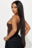 Model Attitude Racerback Bodysuit - Chocolate sold by Fashion Nova