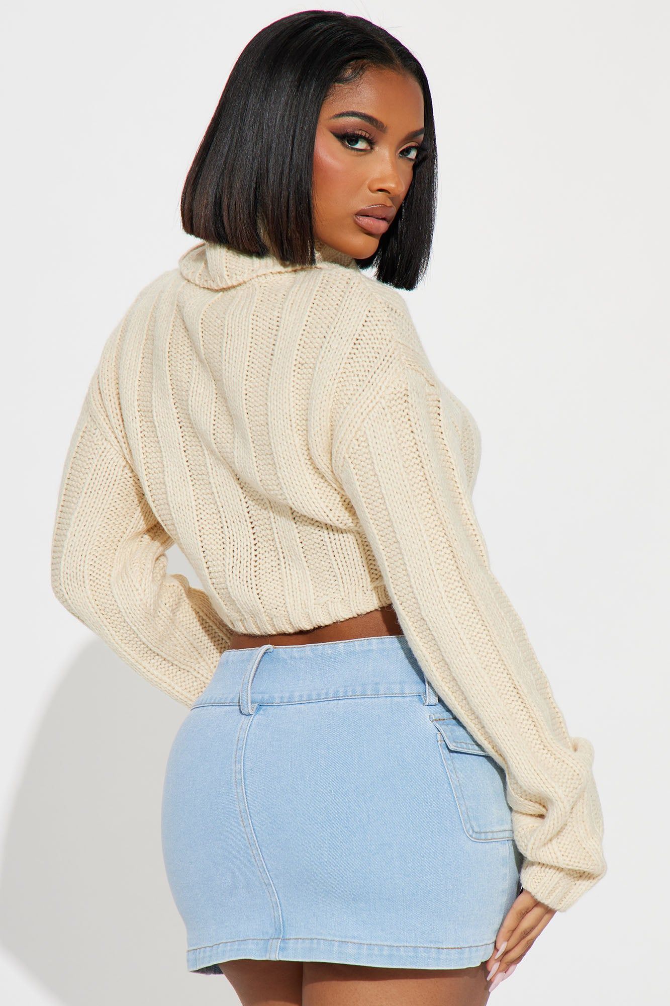 Catching Attention Turtleneck Sweater - Cream sold by Fashion Nova product image thumbnail 3