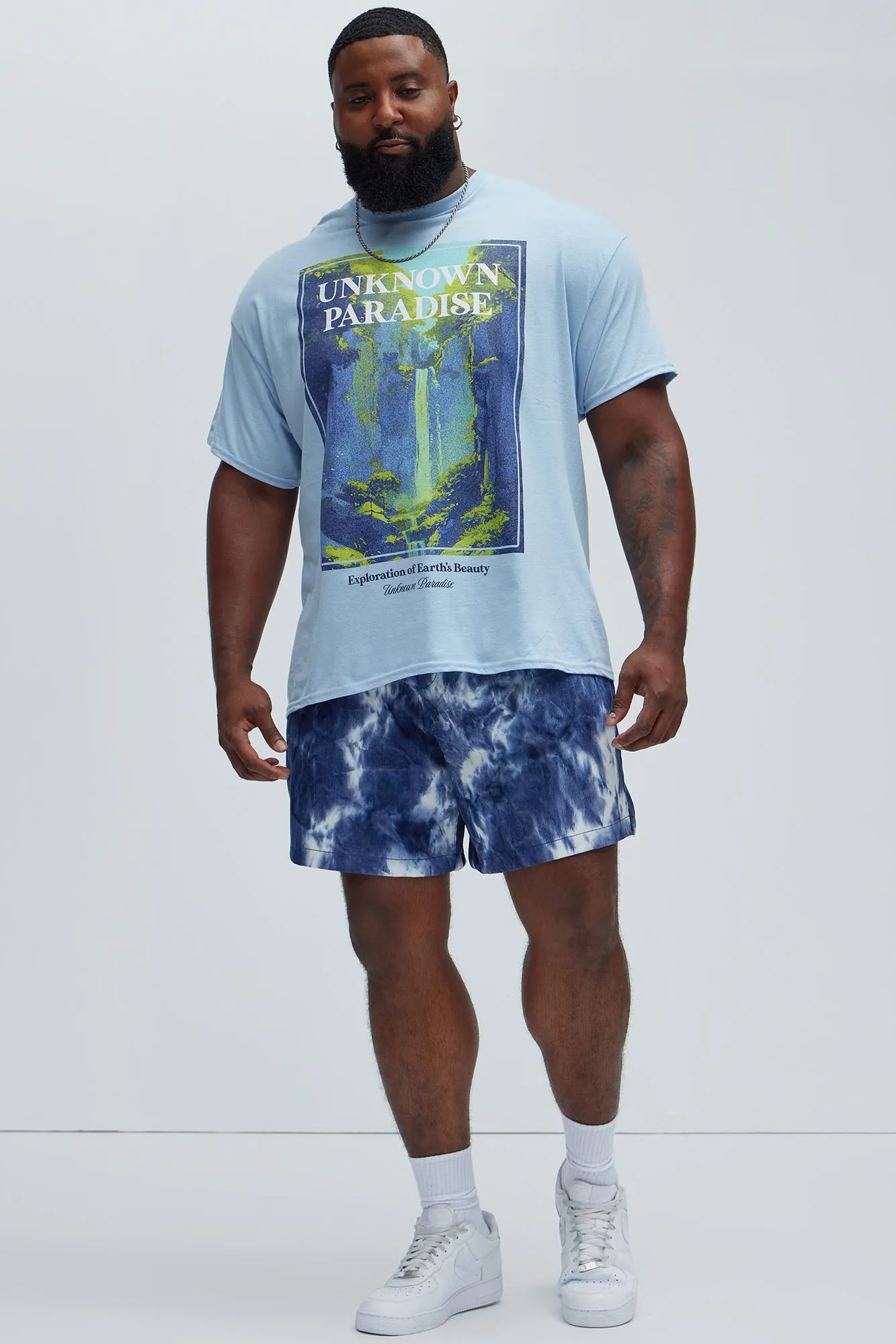 Unknown Paradise Short Sleeve Tee - Light Blue sold by Fashion Nova product image thumbnail 5